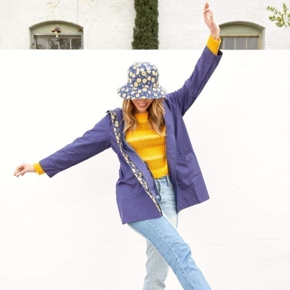 SHOSHANNA Daisy Daydream Rain Coat Spring Jacket fits like a L - Picture 3 of 12